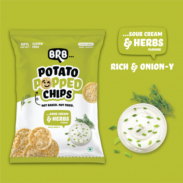 popped potato chips sour cream and herbs