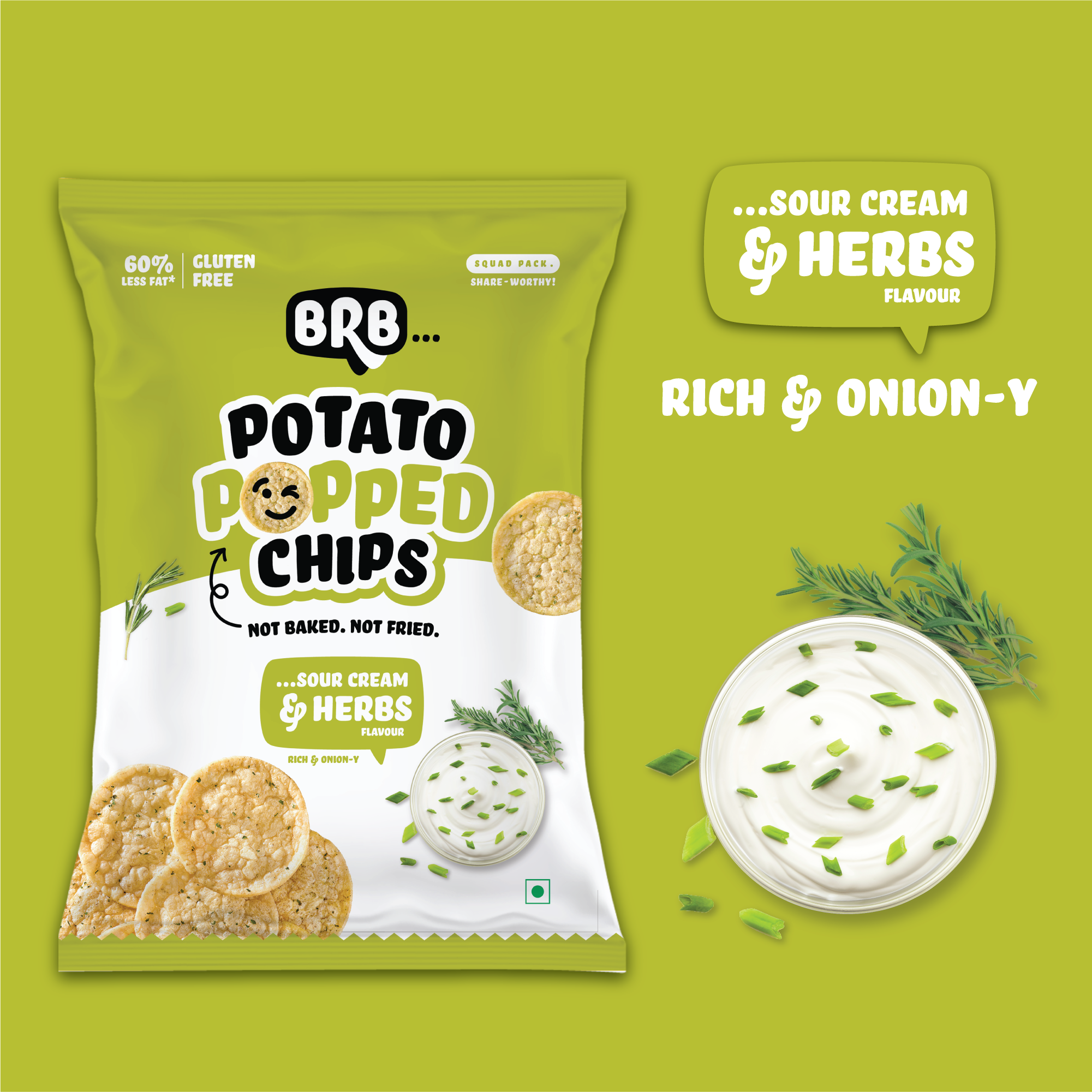 POTATO POPPED CHIPS SOUR CREAM AND HERBS FLAVOUR – Doshi International