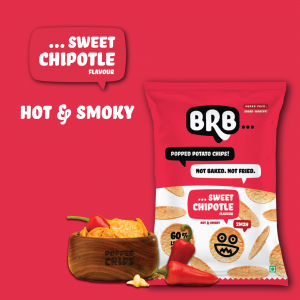 popped potato chips sweet chipotle flavour