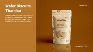 TIRAMISU COFFE AND CHOCOLATE CREAM WAFER BISCUIT CUBES